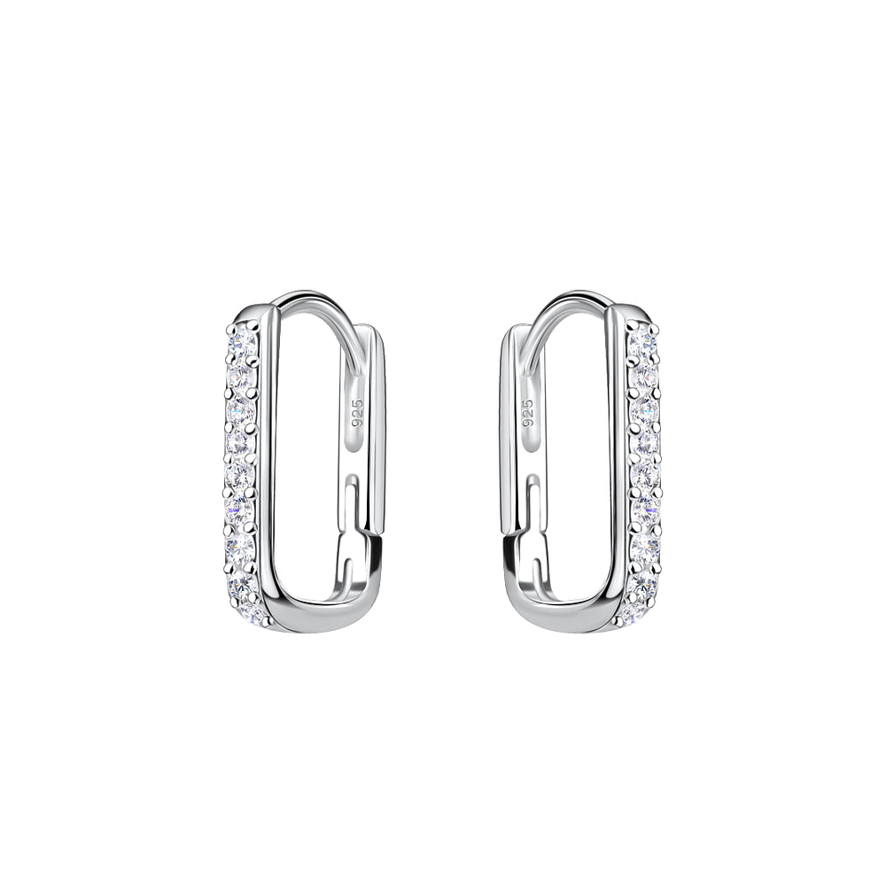 Geometric Huggie Earrings