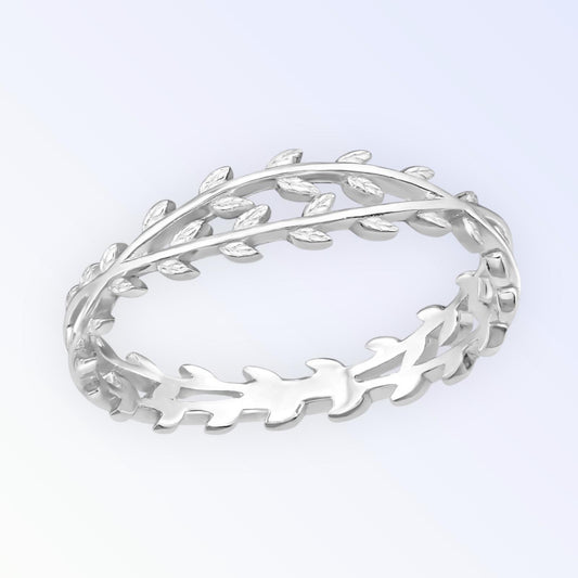 Leaf plain ring