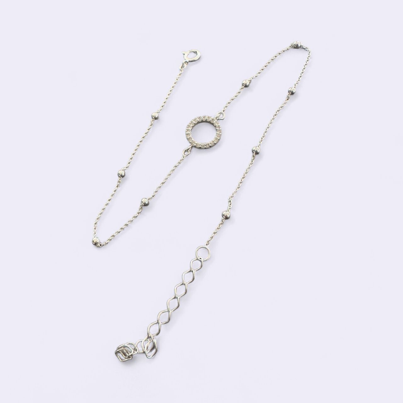 Diamond circle anklet