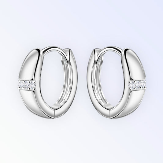 Geometric Huggie Earrings