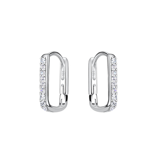 Geometric Huggie Earrings