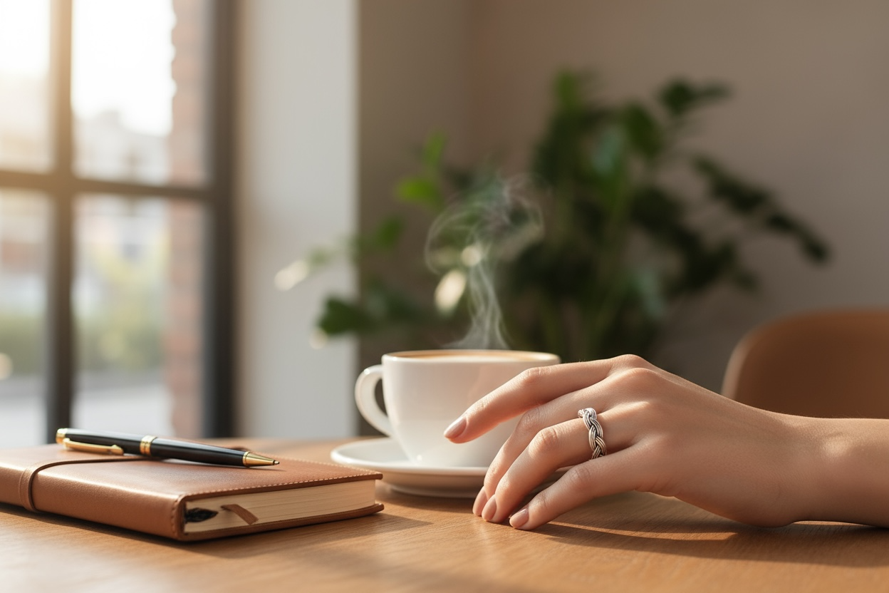 oxidised silver ring