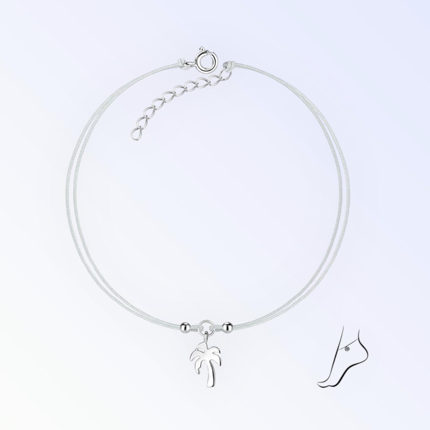 Palm Tree Cord Anklet