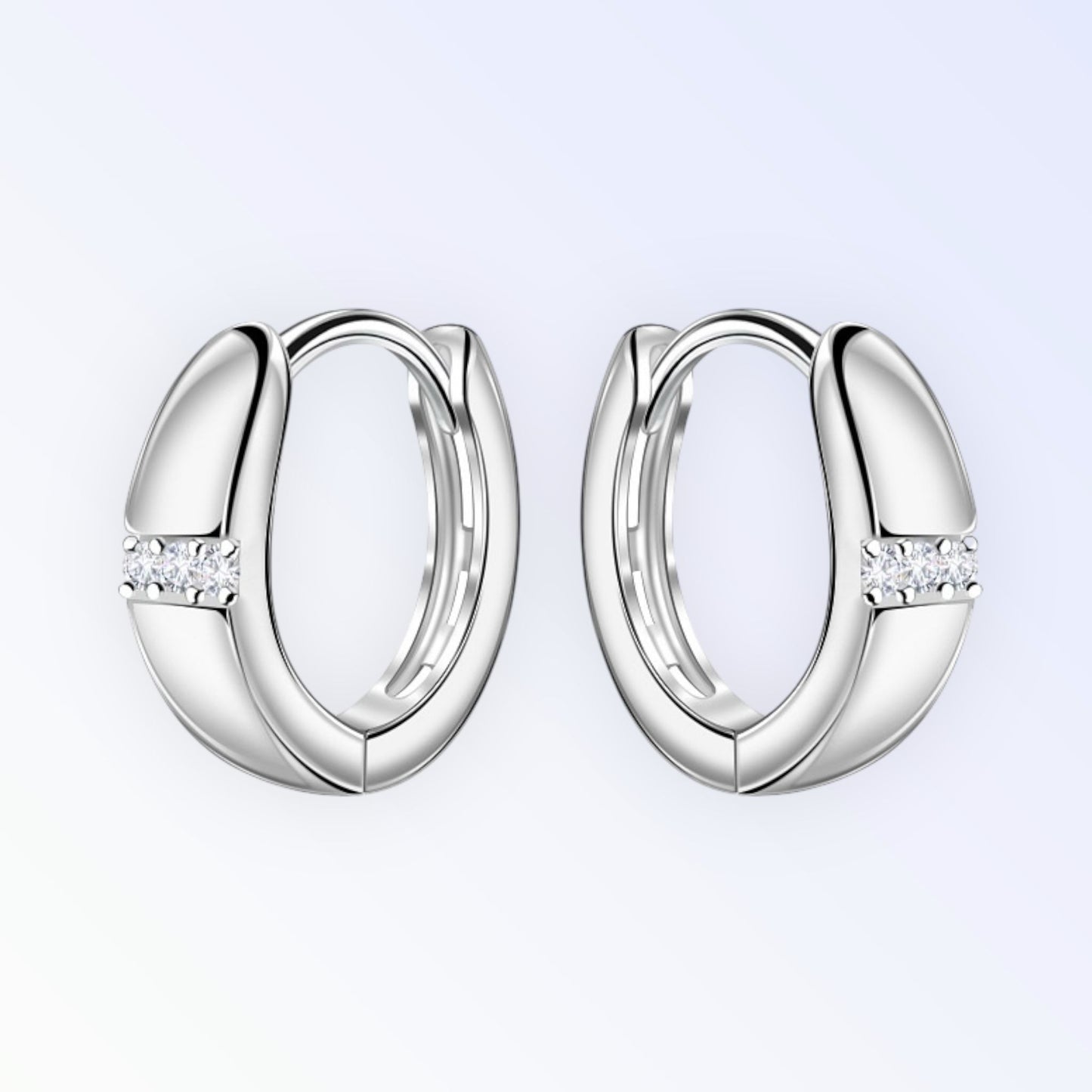 Geometric Huggie Earrings